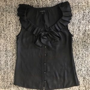Black Button Up Top Banana Republic
